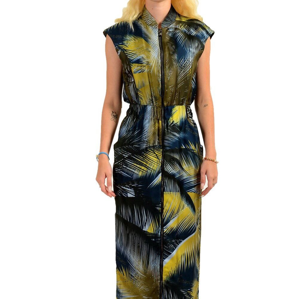 Scuderia Ferrari Women's 100% Silk Full Zip Sleeveless Pencil Dress US XS IT 38